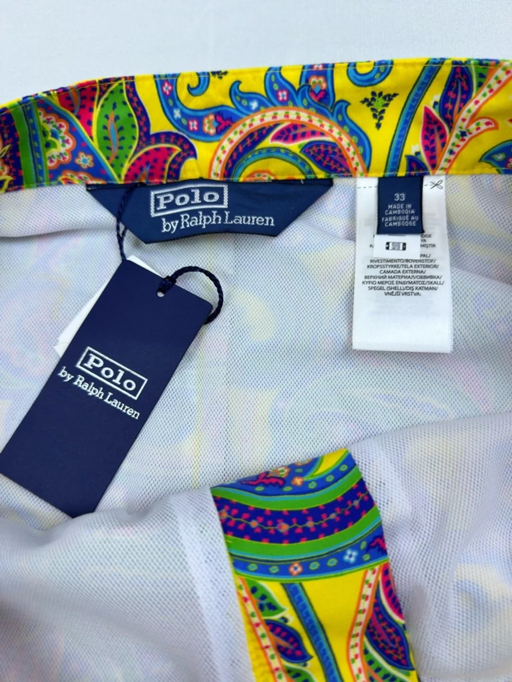 Polo Ralph Lauren Monaco 5.75” Paisley Swim Trunks NWT Size 33